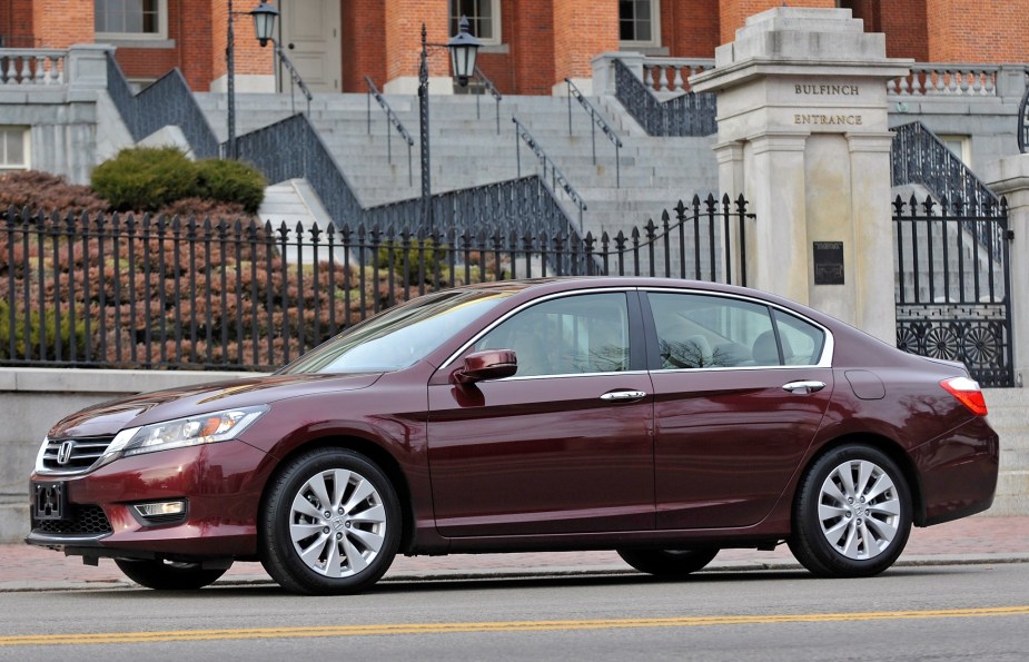 The Honda Civic Coupe and Accord like this maroon example, are among the best Honda cars for the money. 