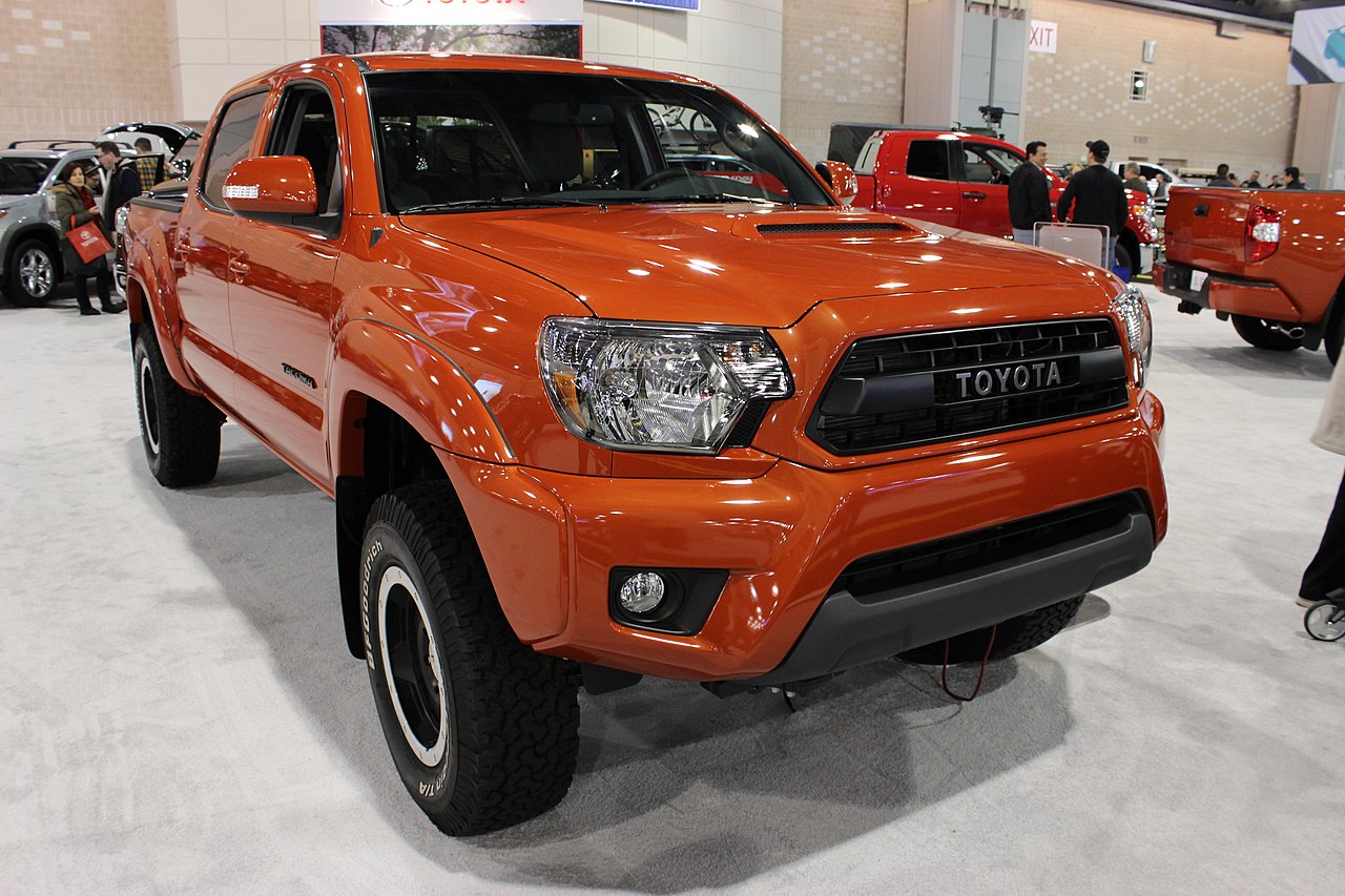 A 2015 Toyota Tacoma TRD Pro is on display, it can make a good used off-road truck.