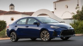 Shown is the 2018 Toyota Corolla, one of the small cars that depreciated the least