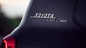 The black of a 2021 Toyota Land Cruiser.