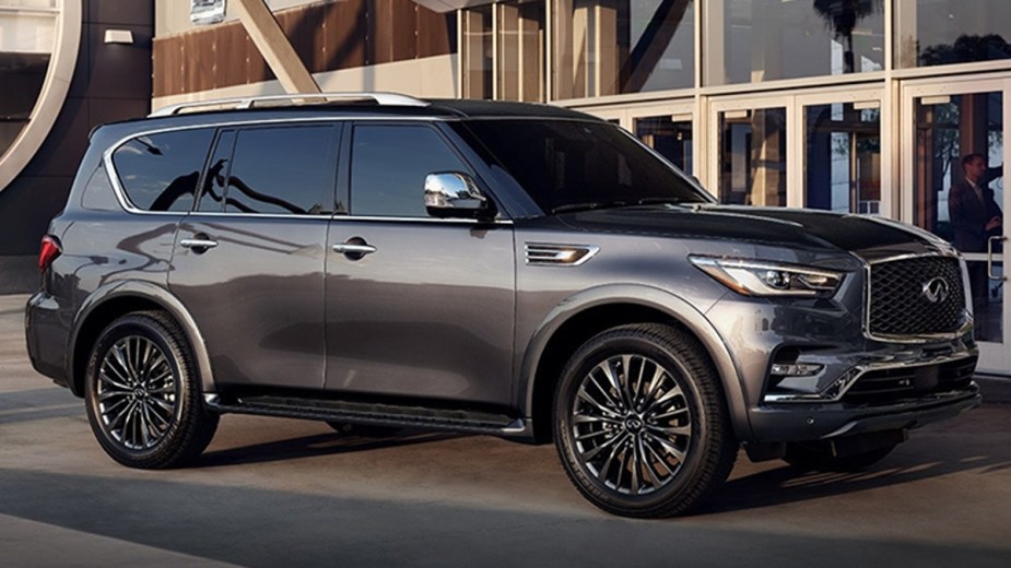 2022 Infiniti QX80 Parked Outside a Building