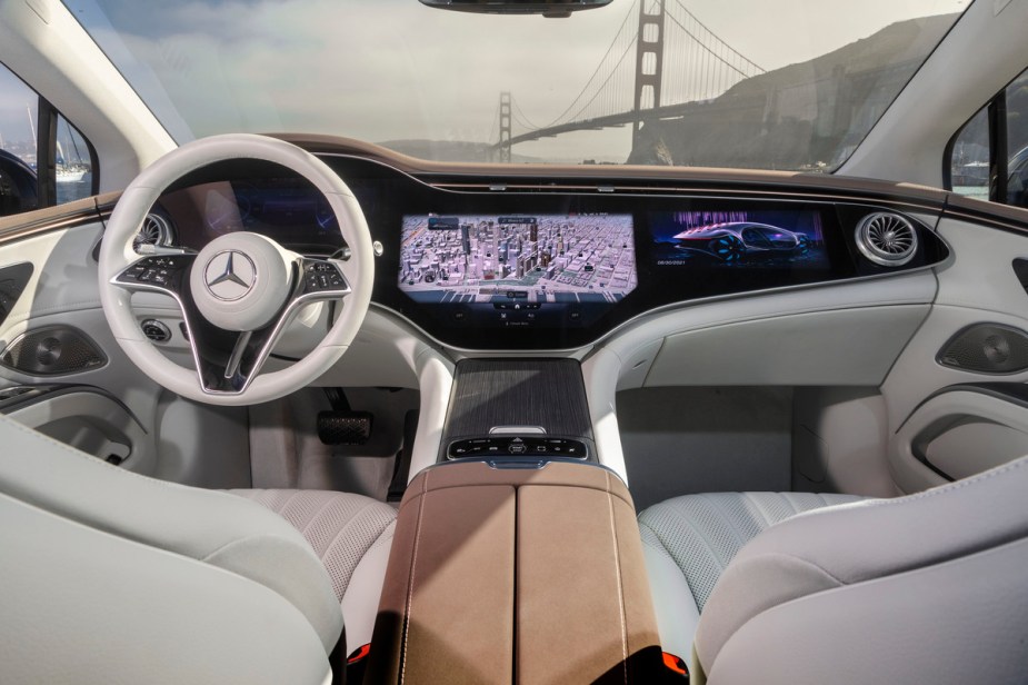 2022 Mercedes-Benz EQS interior in white