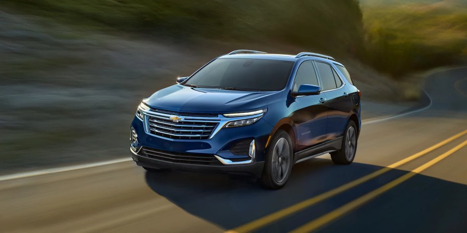 A blue 2022 Chevy Equinox, one of J.D. Power's pick for best compact SUV.