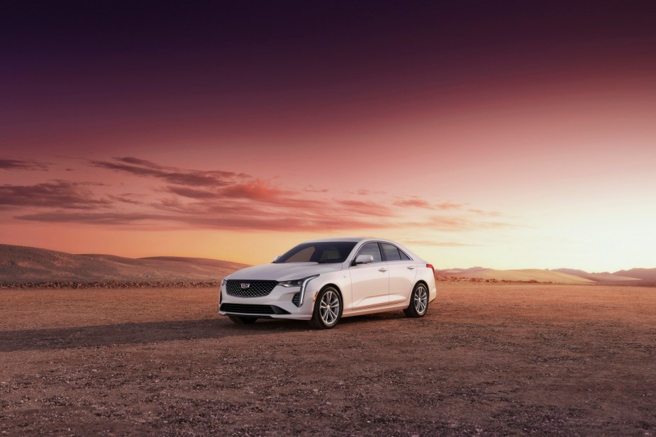 A 2023 Cadillac CT4, like the Acura Integra, is one of the best cheap luxury cars, according to TrueCar. 