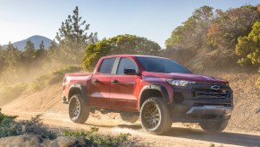 A red 2023 Chevrolet Colorado Trail Boss.