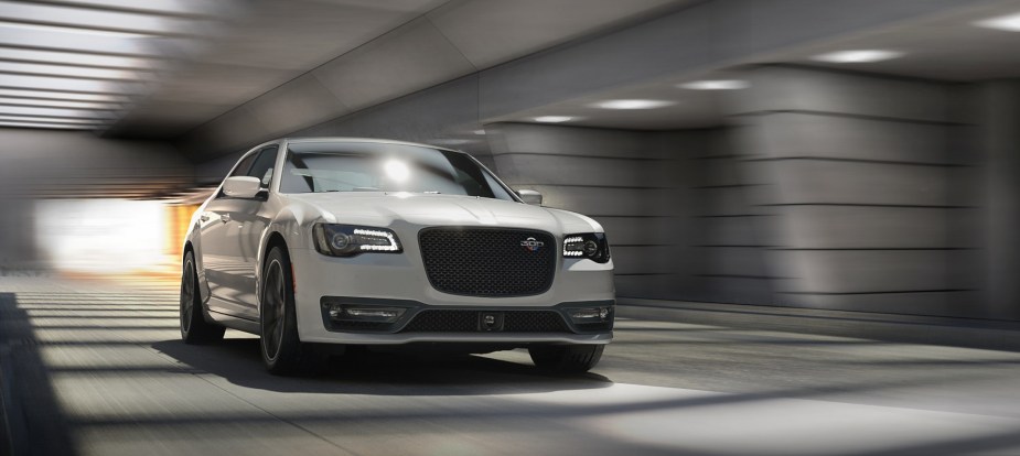 The 2023 Chrysler 300C, like this white example, is a fast, capable special edition. 