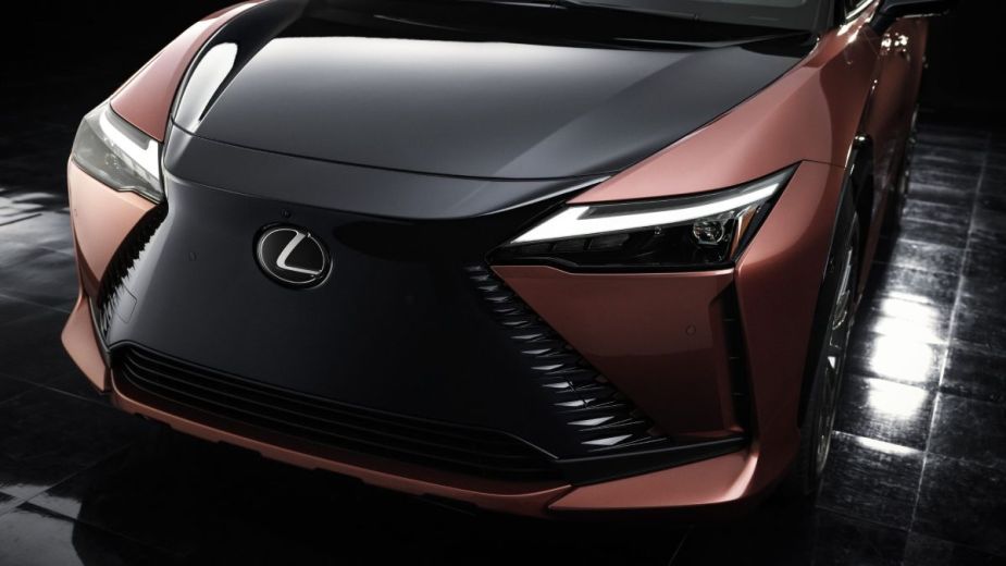The front end of a 2023 Lexus RZ