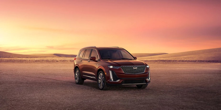 A red 2023 Cadillac XT6, experts agree on the best finish.
