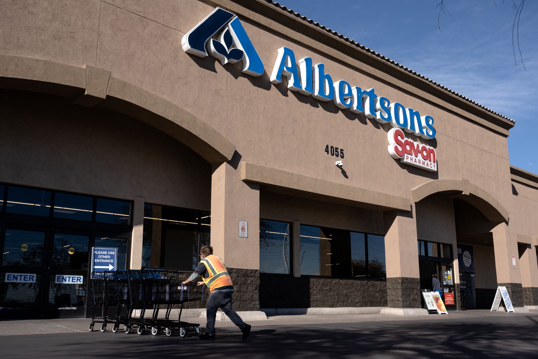 An Albertsons supermarket store located in in Las Vegas, Nevada
