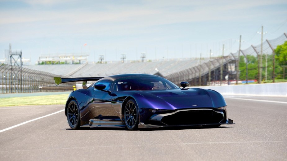 Blue Aston Martin Vulcan
