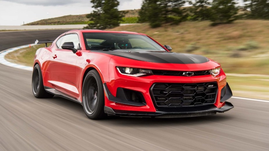 Chevy Camaro ZL1 1LE on the track