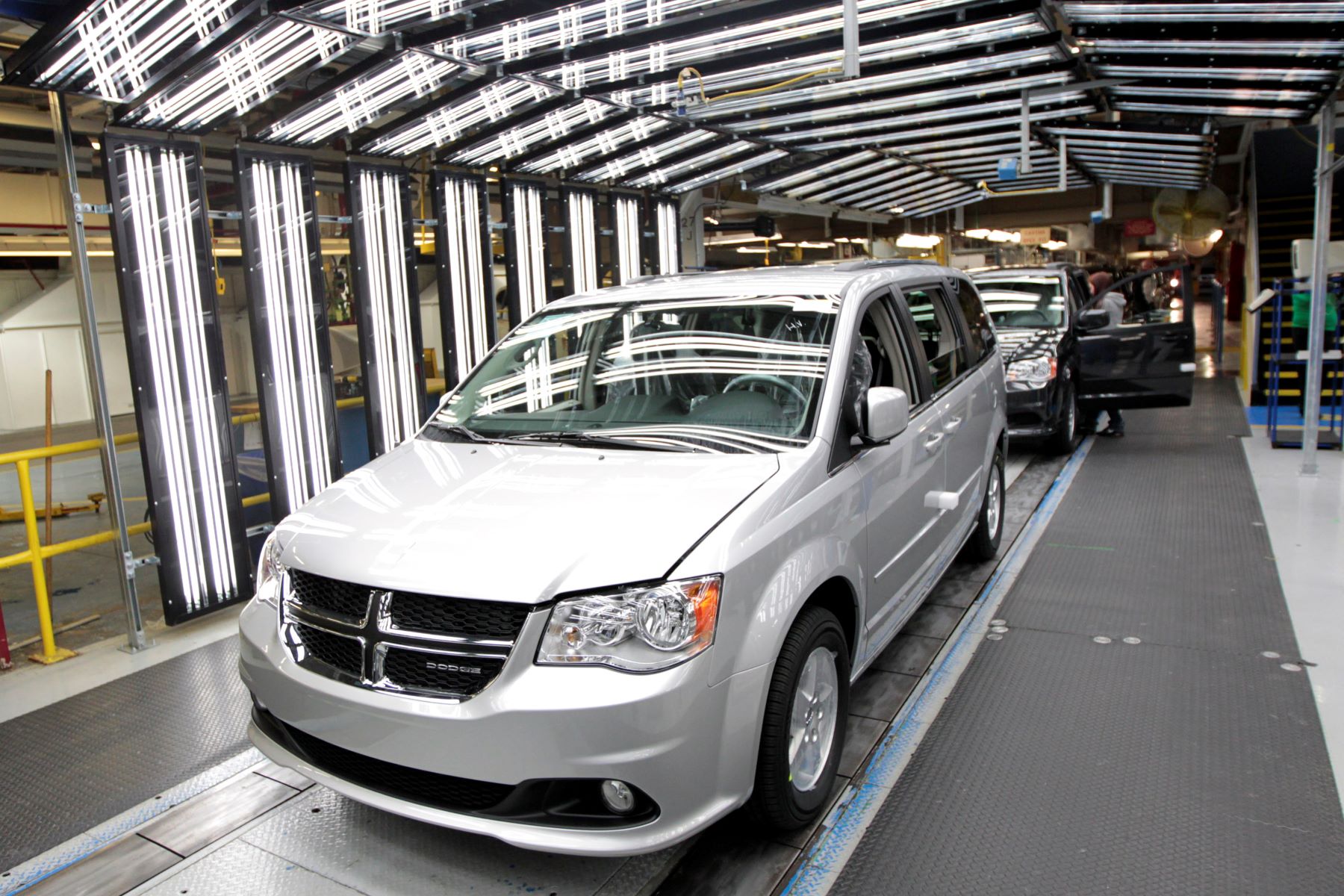 Dodge Grand Caravan production from Chrysler at an assembly plant in Windsor, Ontario, Canada