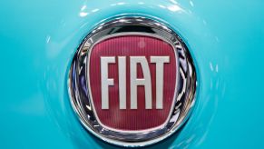 The Fiat automaker logo pictured at the 2014 Paris Motor Show