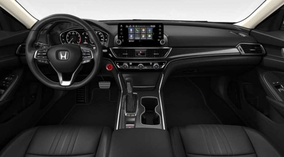 Front seats and dashboard in 2022 Honda Accord Sport Special Edition (SE) midsize sedan