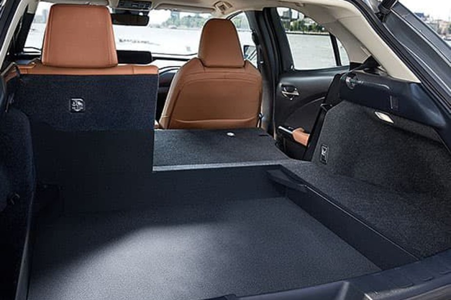 Interior View From Cargo Area of 2022 Lexus UX subcompact luxury SUV