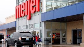 The entrance of a Meijer store in Detroit, Michigan