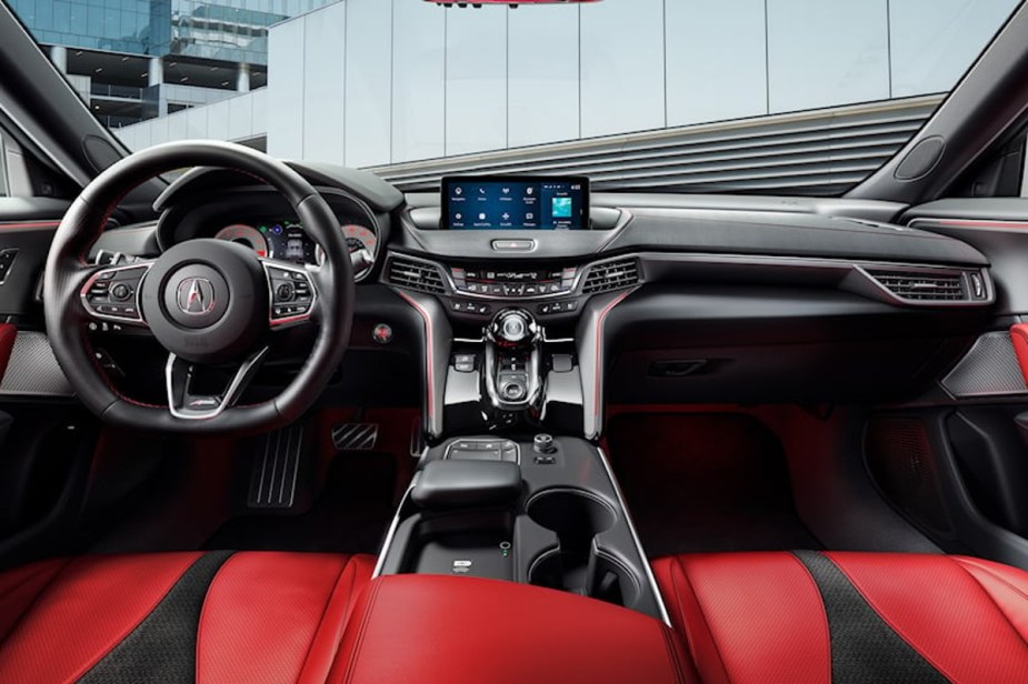 Red and Black Interior of the Acura TLX
