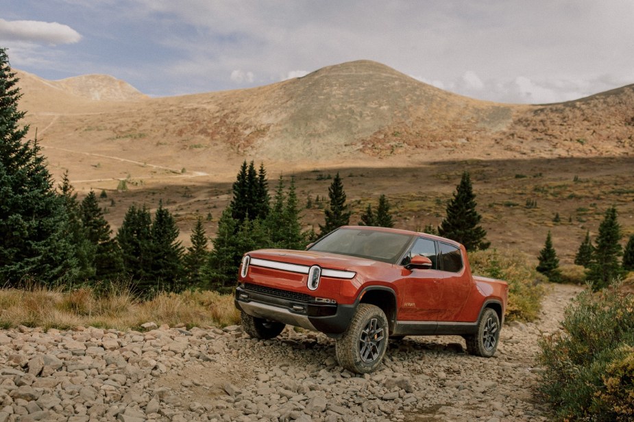 The 2023 Rivian R1T electric pickup truck will have a dual motor, 700 horsepower powertrain option. 