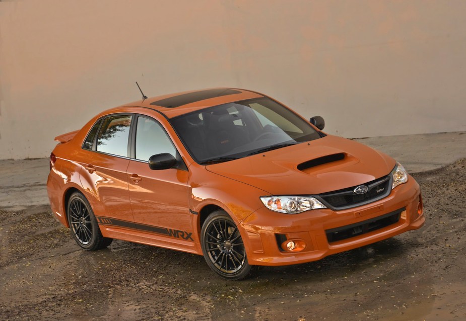 2013 Subaru WRX in orange