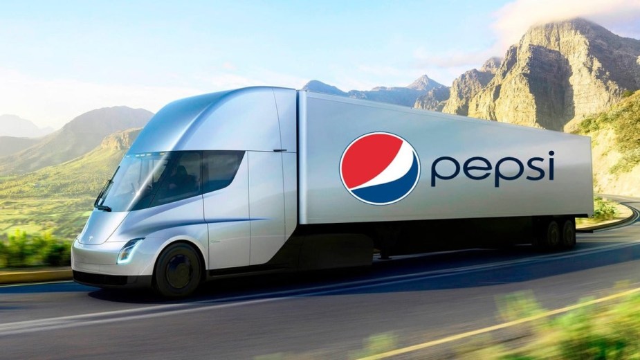 Tesla Semi Truck Pepsi Rendering