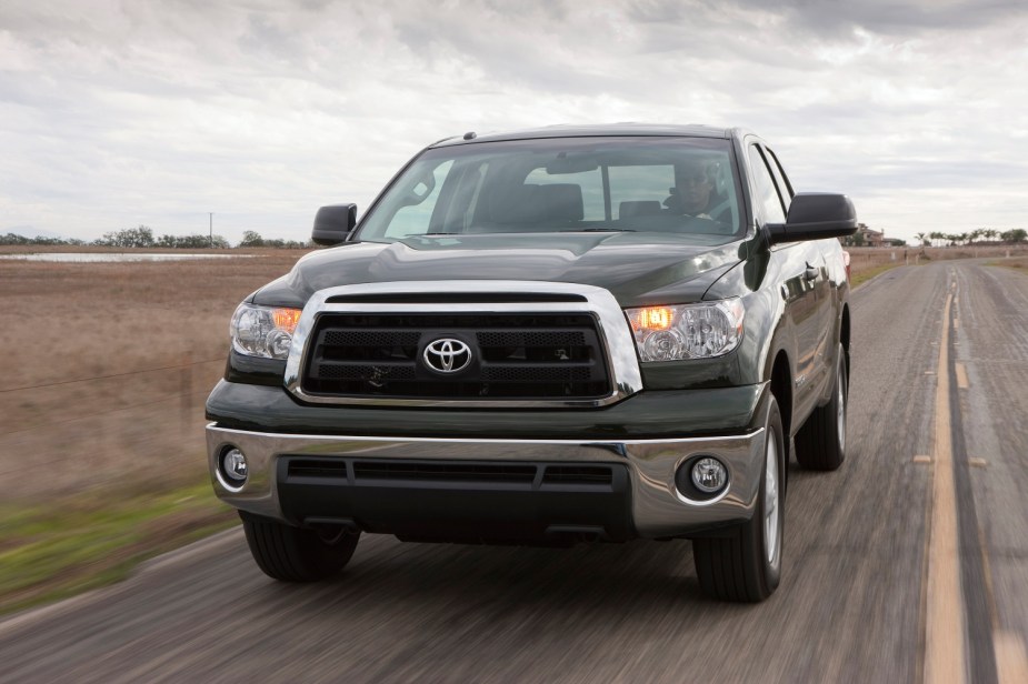 These reliable Toyota trucks and SUVs include the Tundra pictured here