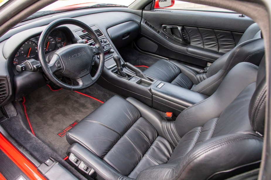 A first-generation Acura NSX interior