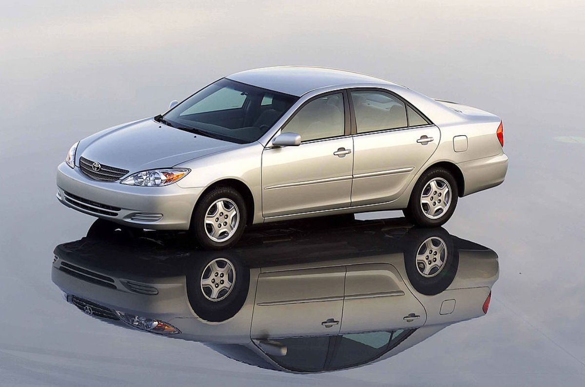 A 2004 Toyota Camry on display.