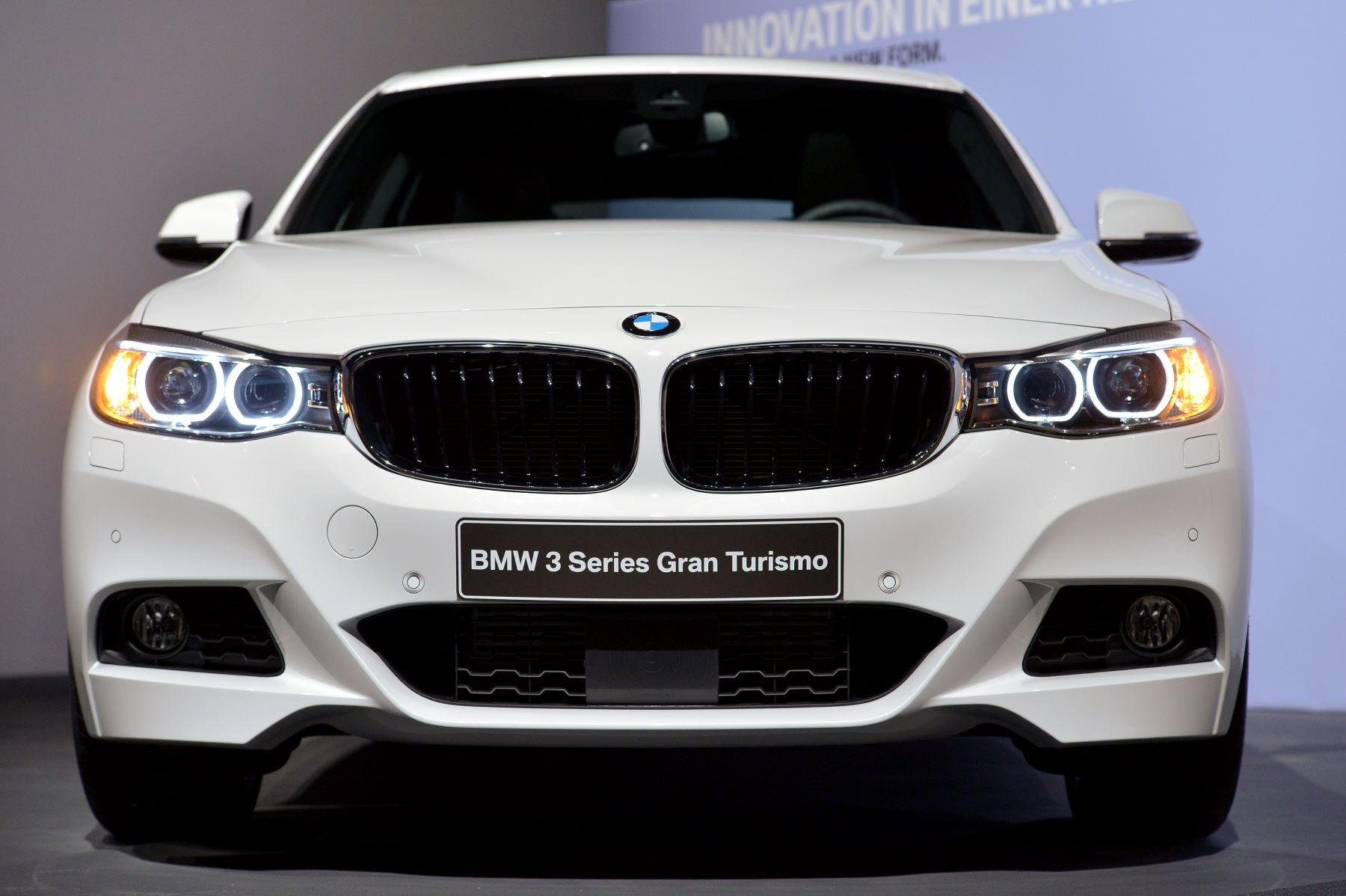 A 2013 presentation of the BMW 3 Series Gran Turismo luxury sports car model
