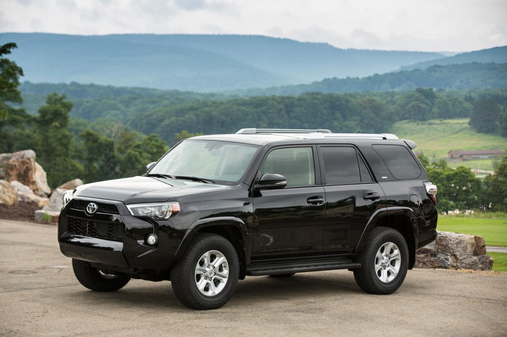 The 2016 Toyota 4Runner parked in dirt