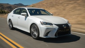 2018 Lexus GS 350 rolling shot in white