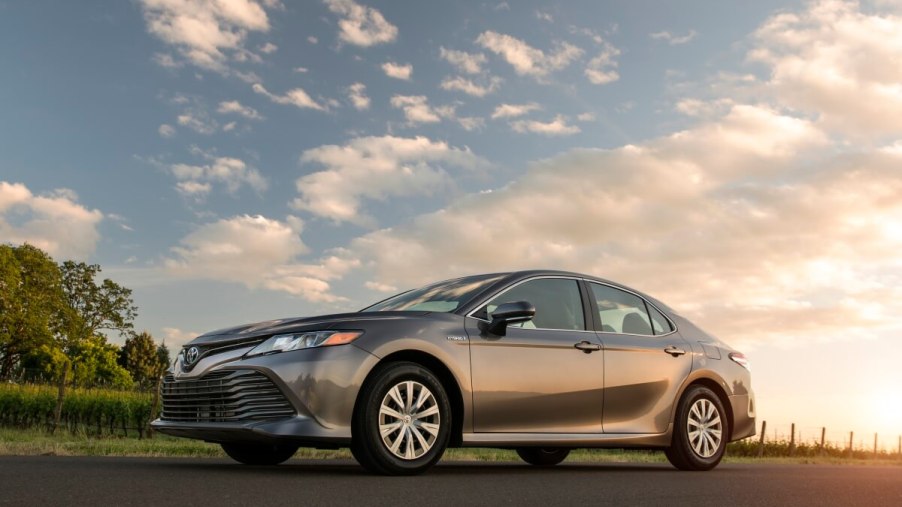 A Toyota Camry Hybrid, like this one, is one of the reasons Toyota reliability is comparable to Honda in terms of reliable and affordable car brands.