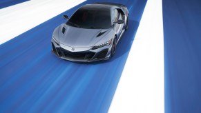 A 2022 Acura NSX Type S blasts down a track.