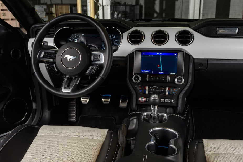 The 2022 Ford Mustang has a couple problems, like this car's SYNC 3 infotainment system. 