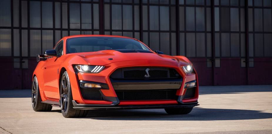The Ford Mustang Shelby GT500, like the GT350R and Mach 1, is one of the fastest Mustangs ever. 