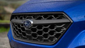 The front grille of the redesigned 2022 Subaru WRX.