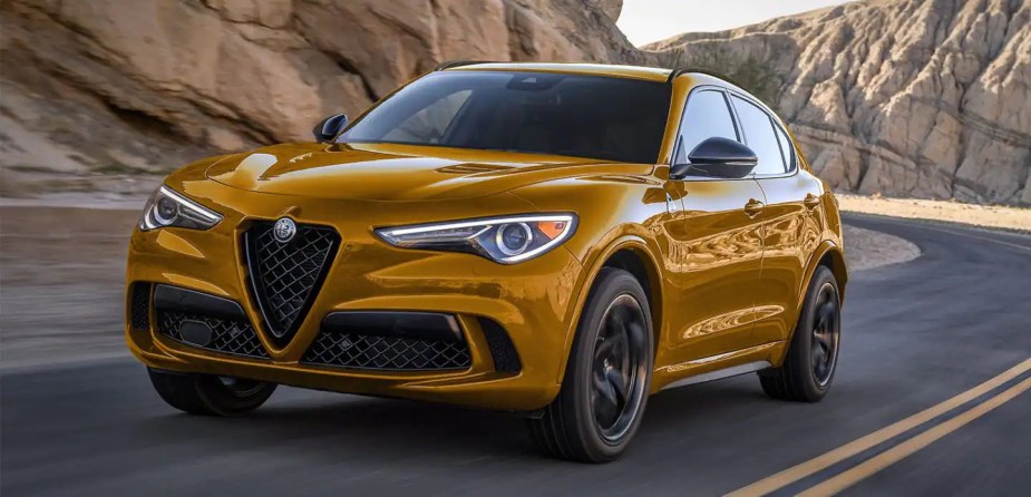 What are the disadvantages of the luxury performance crossover, 2023 Alfa Romeo Stelvio?