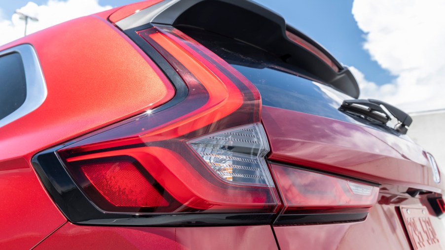 A red 2023 Honda CR-V, which is one of the best compact SUV.