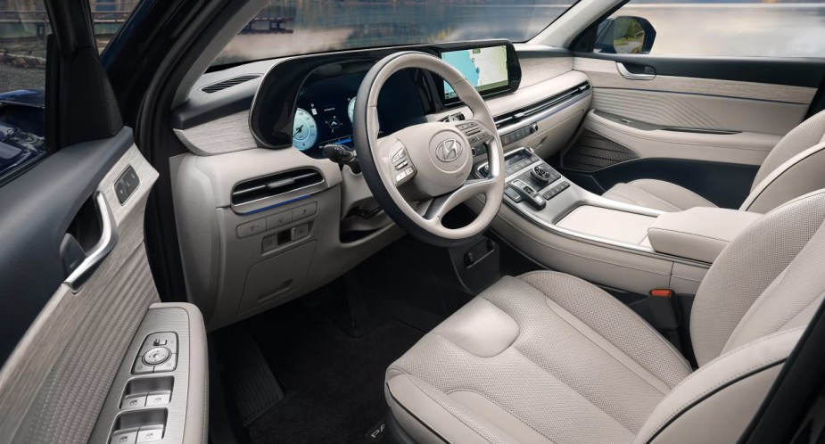 The interior of a Hyundai Palisade. 