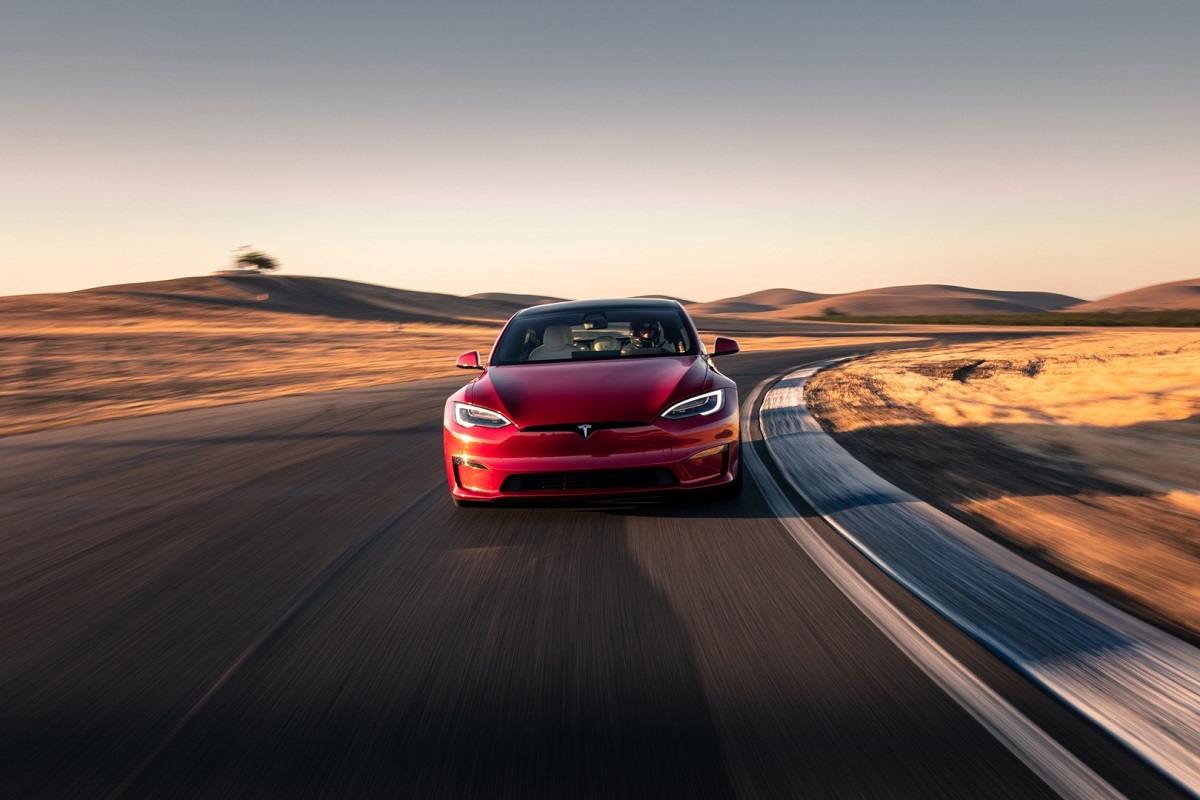 2023 Tesla Model S on track