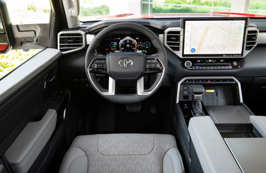 A 2023 Toyota Sequoia interior. 