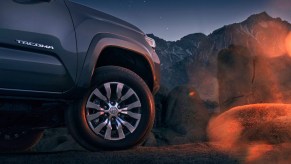 A 2023 Toyota Tacoma Toyota truck parked outdoors.