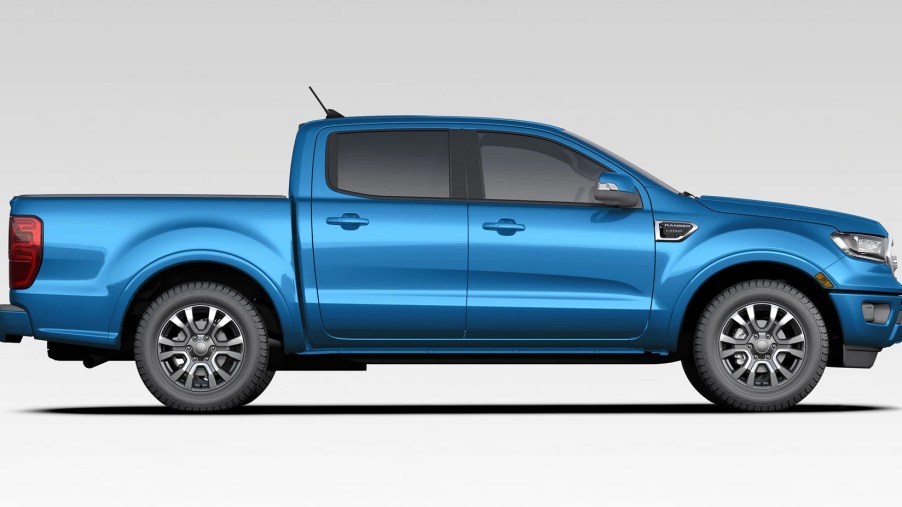 A blue 2023 Ford Ranger XLT is the superior trim for one reason: optional packages.