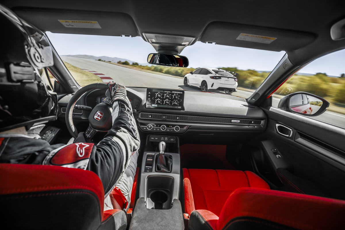 2023 Honda Civic Type R being driven on the track
