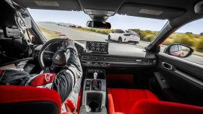 2023 Honda Civic Type R being driven on the track