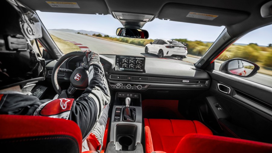 2023 Honda Civic Type R being driven on the track