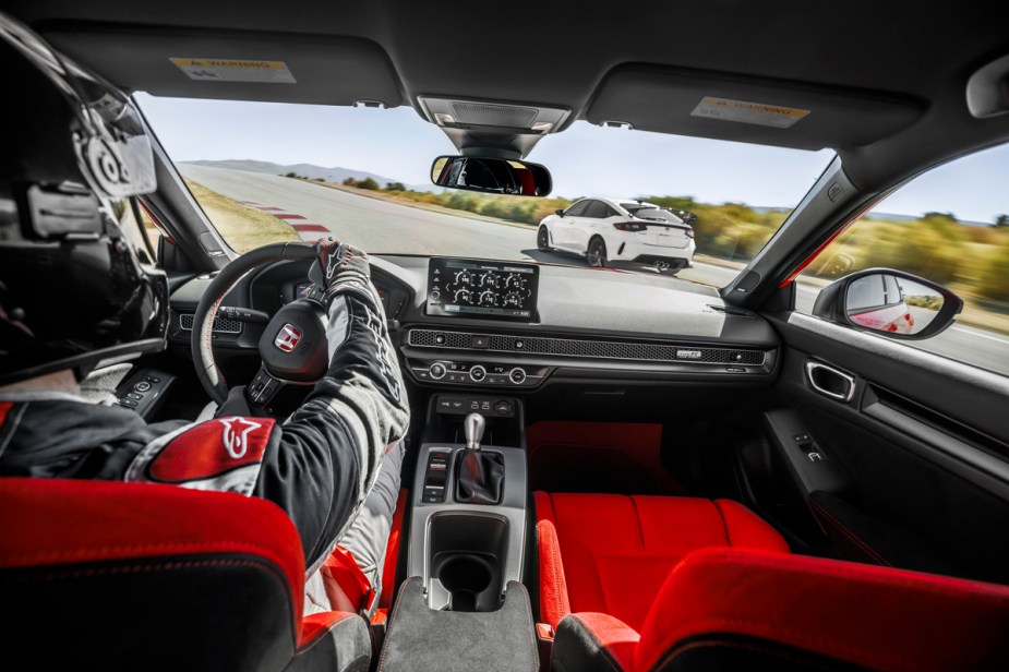 2023 Honda Civic Type R being driven on the track