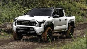 The 2024 Toyota Tacoma TRD Pro off-roading in mud