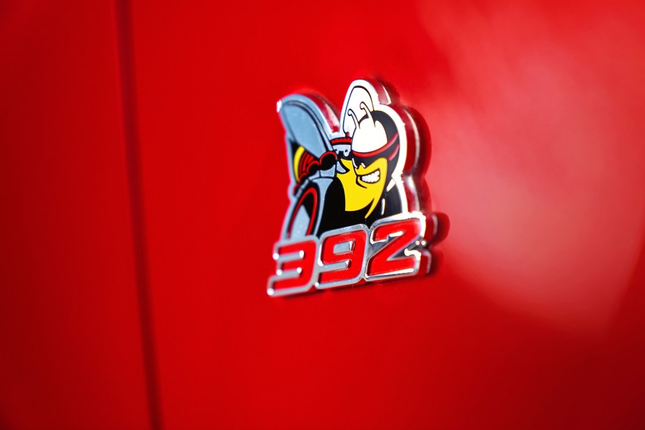 The Super Bee badge is a common partner for the 392 Hemi.