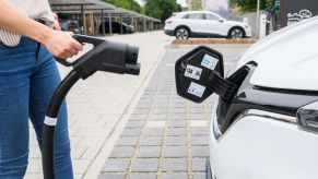 DC Fast Charging/a Level 3 Charger used on a Renault Zoe electric car at Enercity