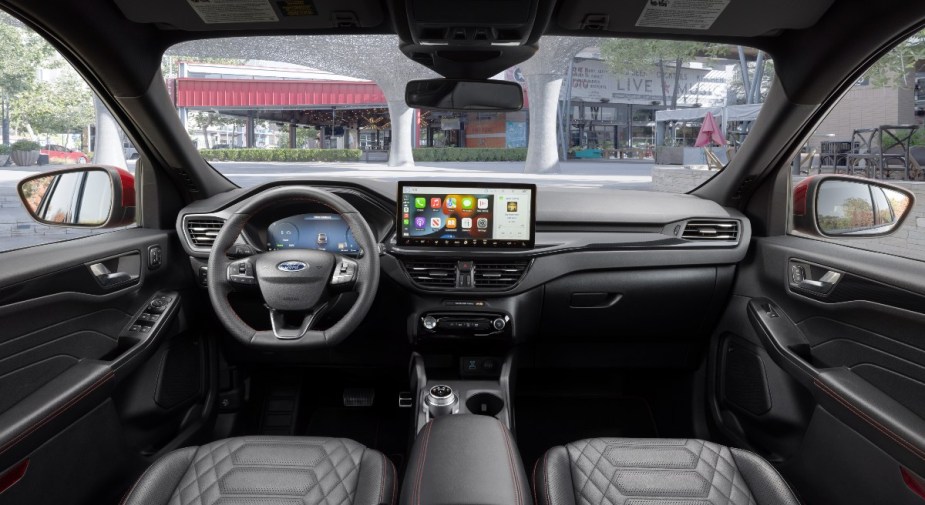 Dashboard and front seats in 2023 Ford Escape, the most affordable new Ford SUV